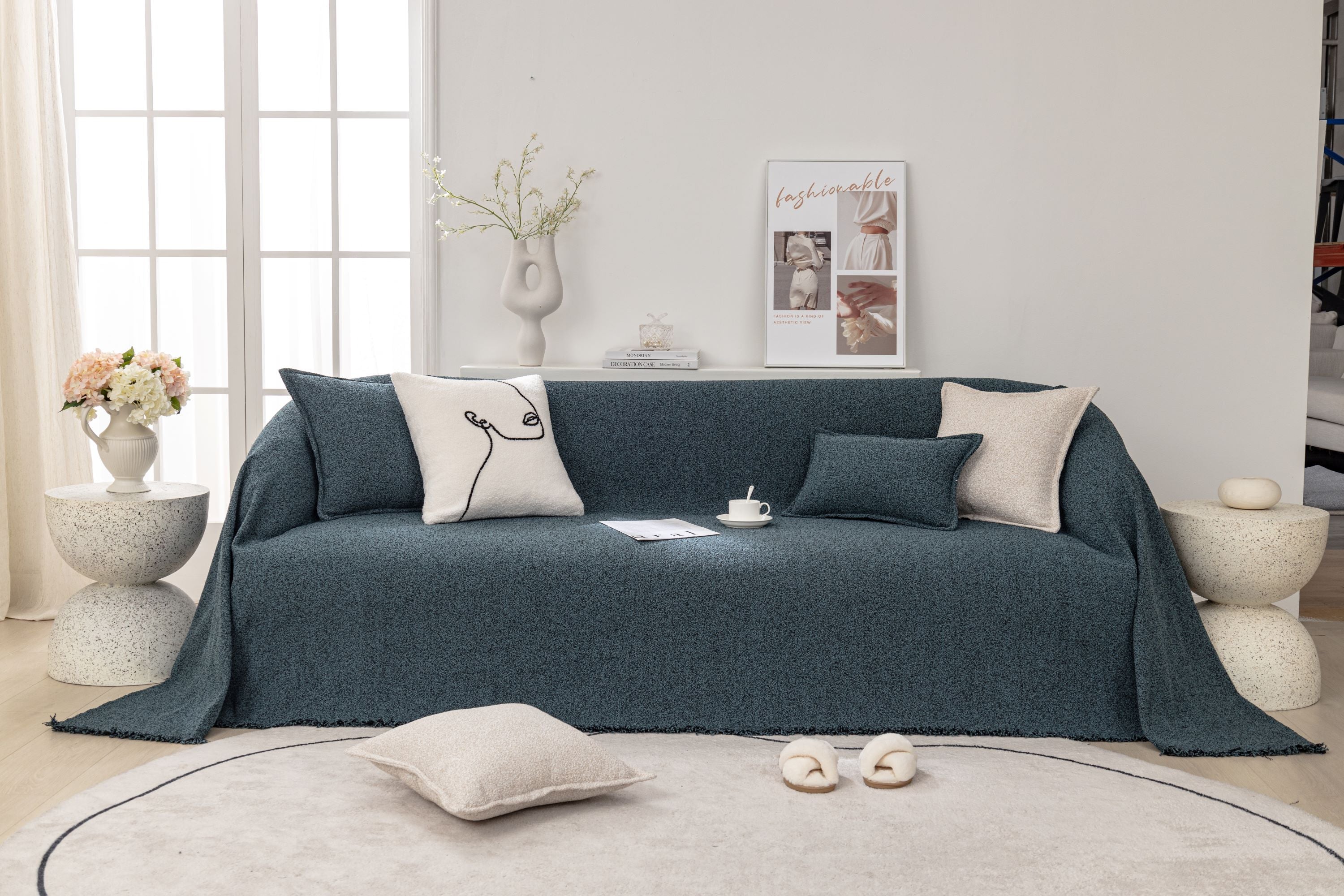 Sofa Throw - Pixlane - Blue