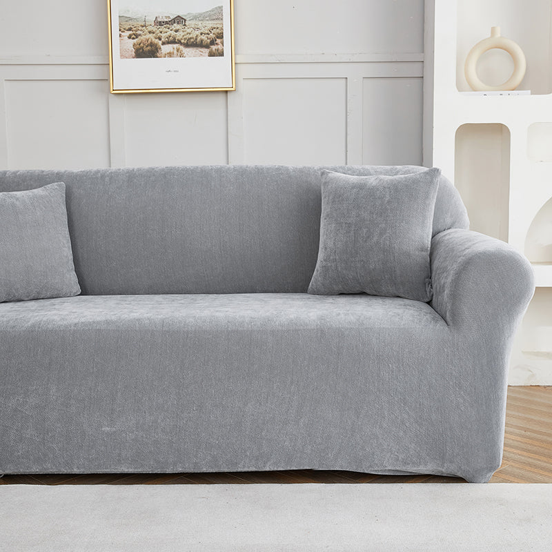 Sofa Cover -Snow Neil - Neutral Grey - Adaptable & Expandable