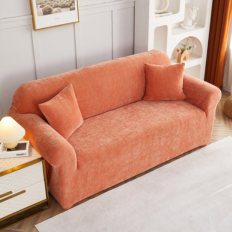 Sofa Cover -Snow Neil - Premium Orange - Adaptable & Expandable