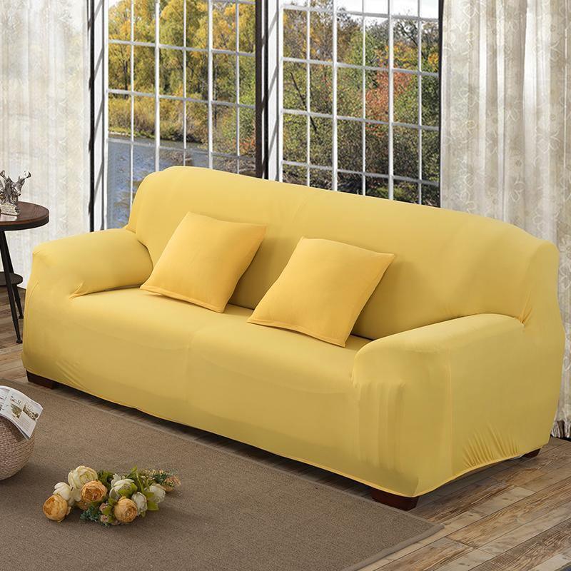 Sofa Cover - Imperial Yellow - Adaptable & Expandable - The Sofa Cover Crafter