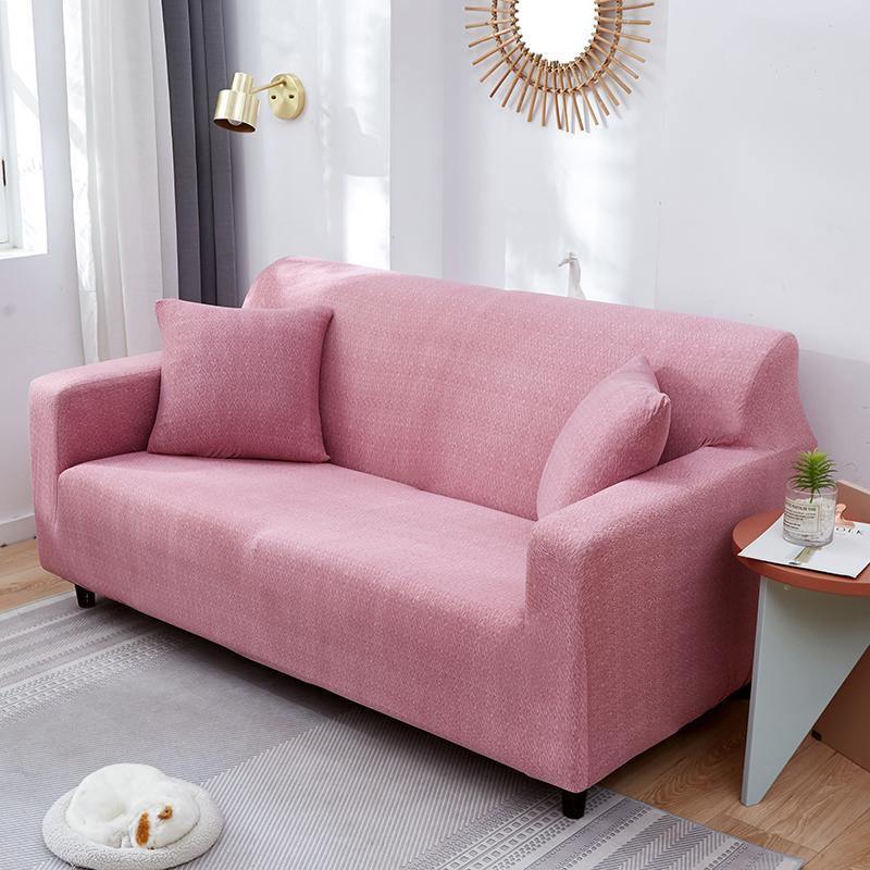 Sofa Cover - Spotted Pattern - Candy Pink - Adaptable & Expandable - The Sofa Cover Crafter