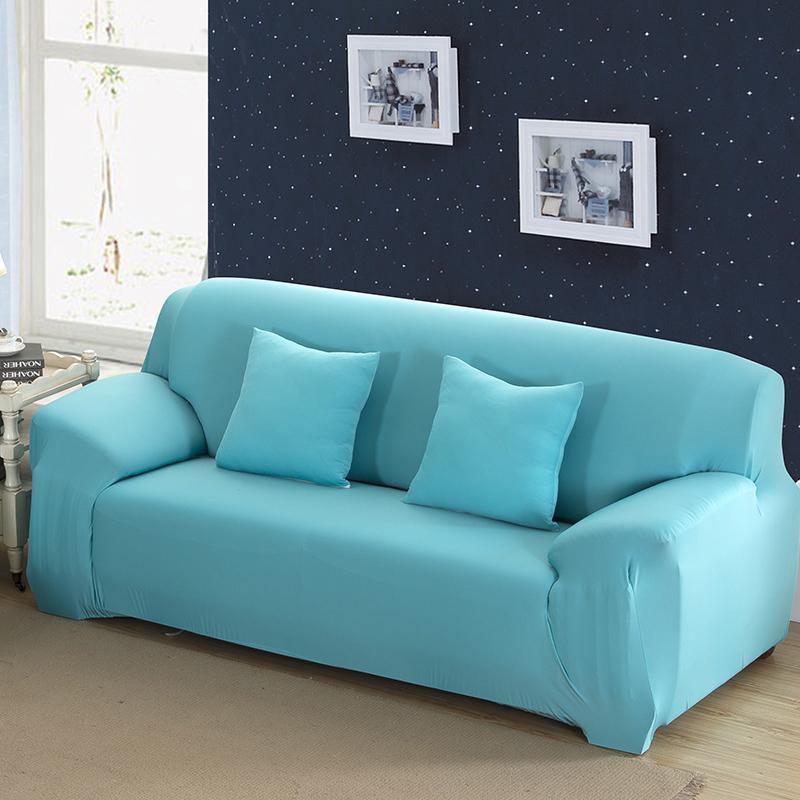 Sofa Cover - Azure Blue - Adaptable & Expandable - The Sofa Cover Crafter