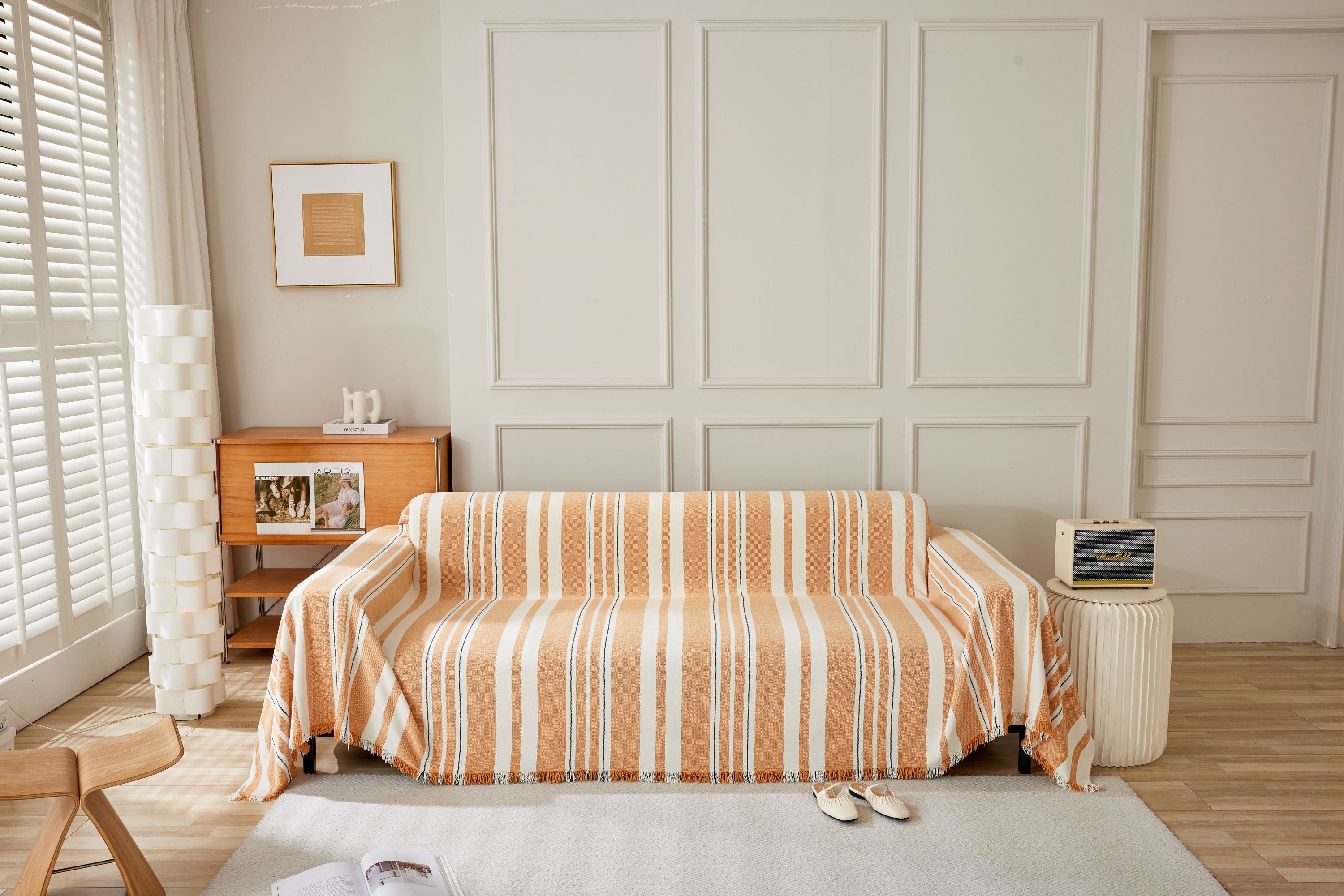 Sofa Throw - Striniara - Cross Orange