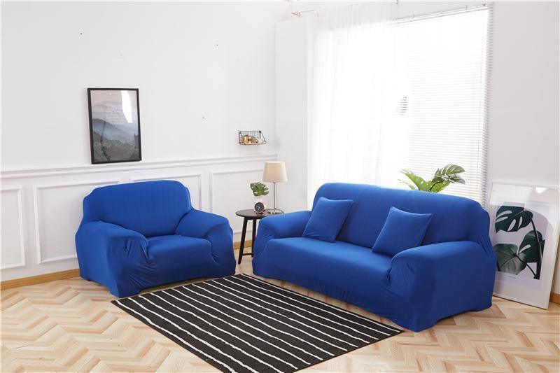Sofa Cover - Egyptian Blue - Adaptable & Expandable - The Sofa Cover Crafter