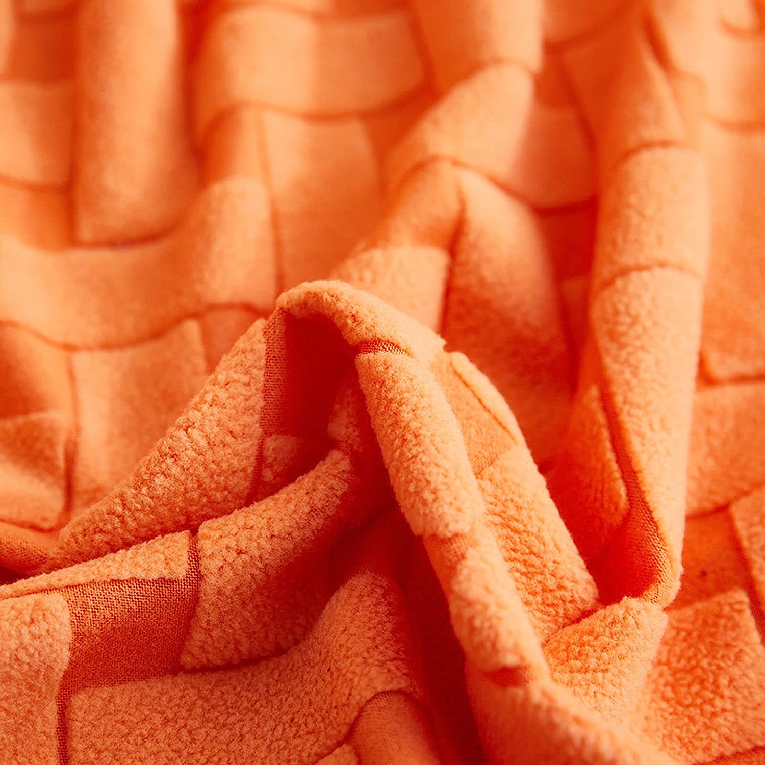 Sofa Cushion Cover - Tangerine - Soft Elastic Jacquard Weave