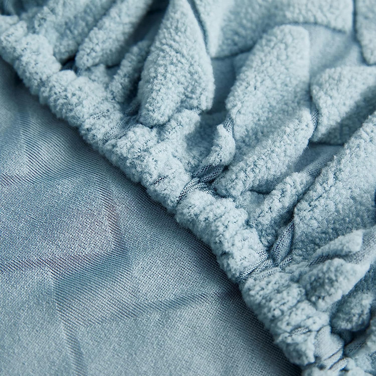 Sofa Cushion Cover - Powder Blue - Soft Elastic Jacquard Weave