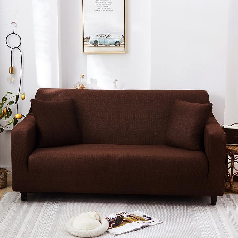 Sofa Cover - Rectangle Pattern - Terracotta - Adaptable & Expandable - The Sofa Cover Crafter
