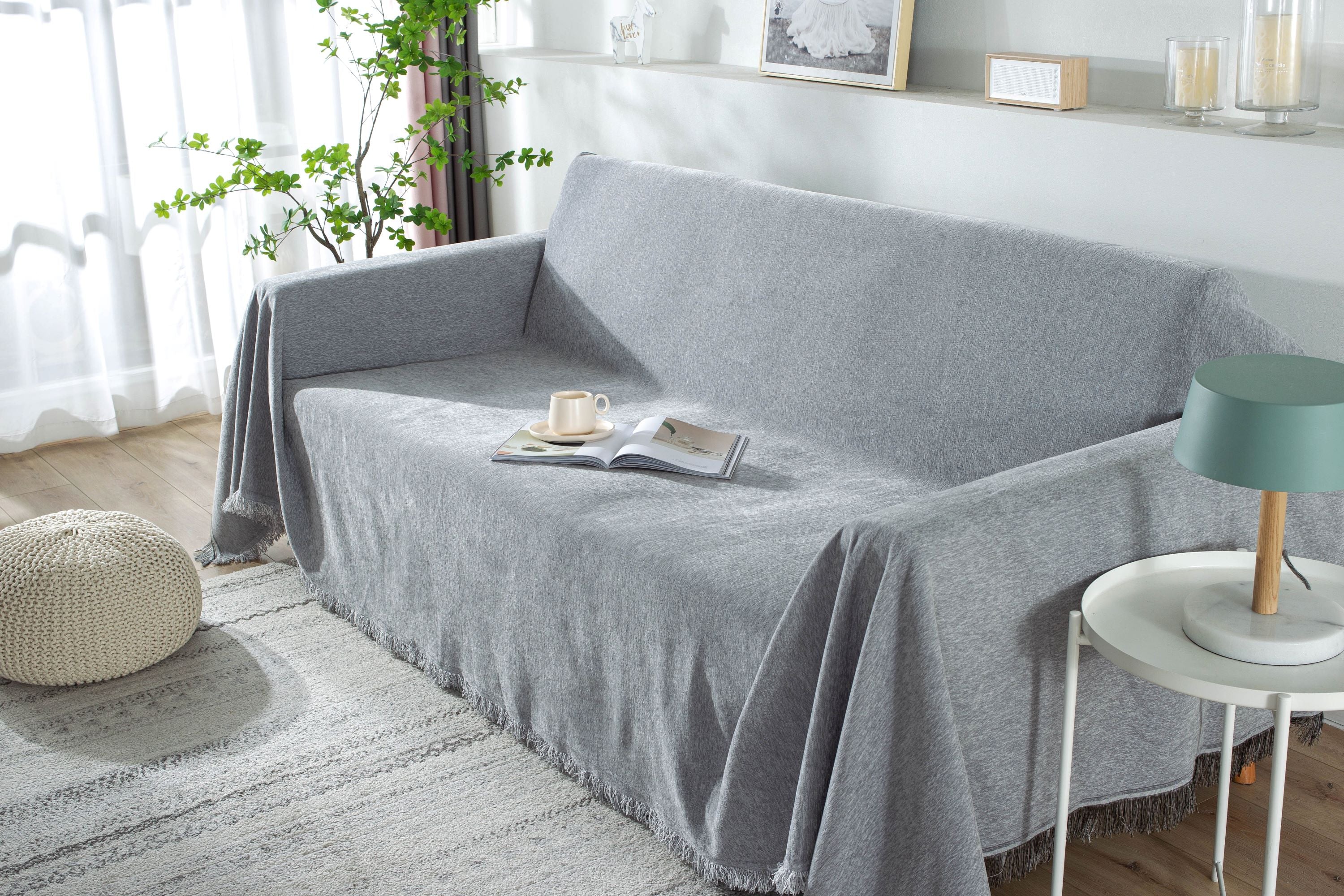 Sofa Throw - Elligate - Light Gray