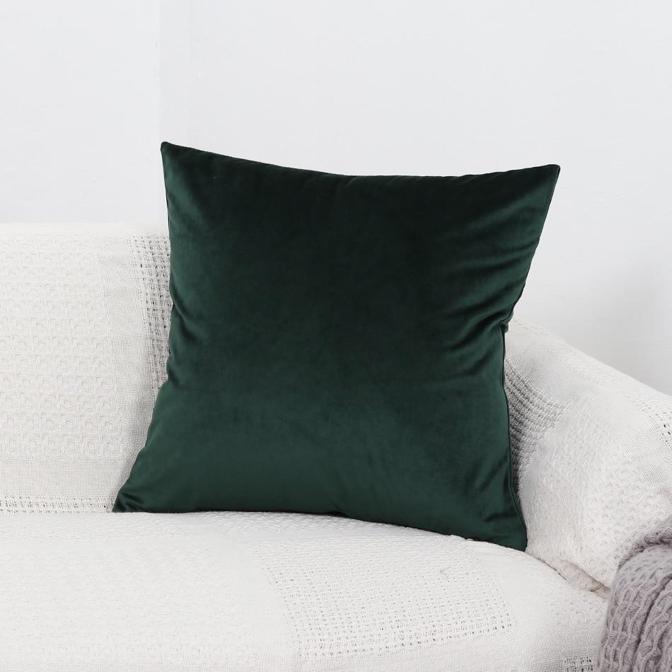 Pillow Cover - Velvet - Dark Green - The Sofa Cover Crafter