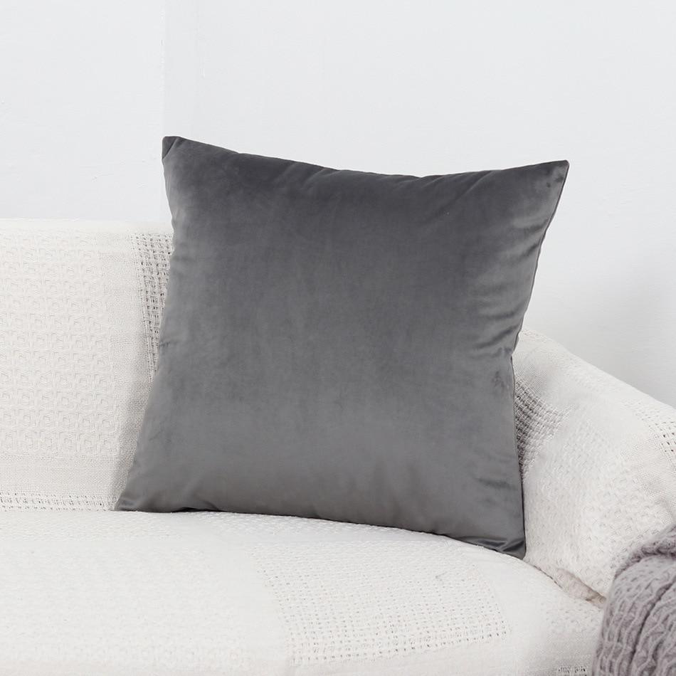 Pillow Cover - Velvet - Dark Grey - The Sofa Cover Crafter
