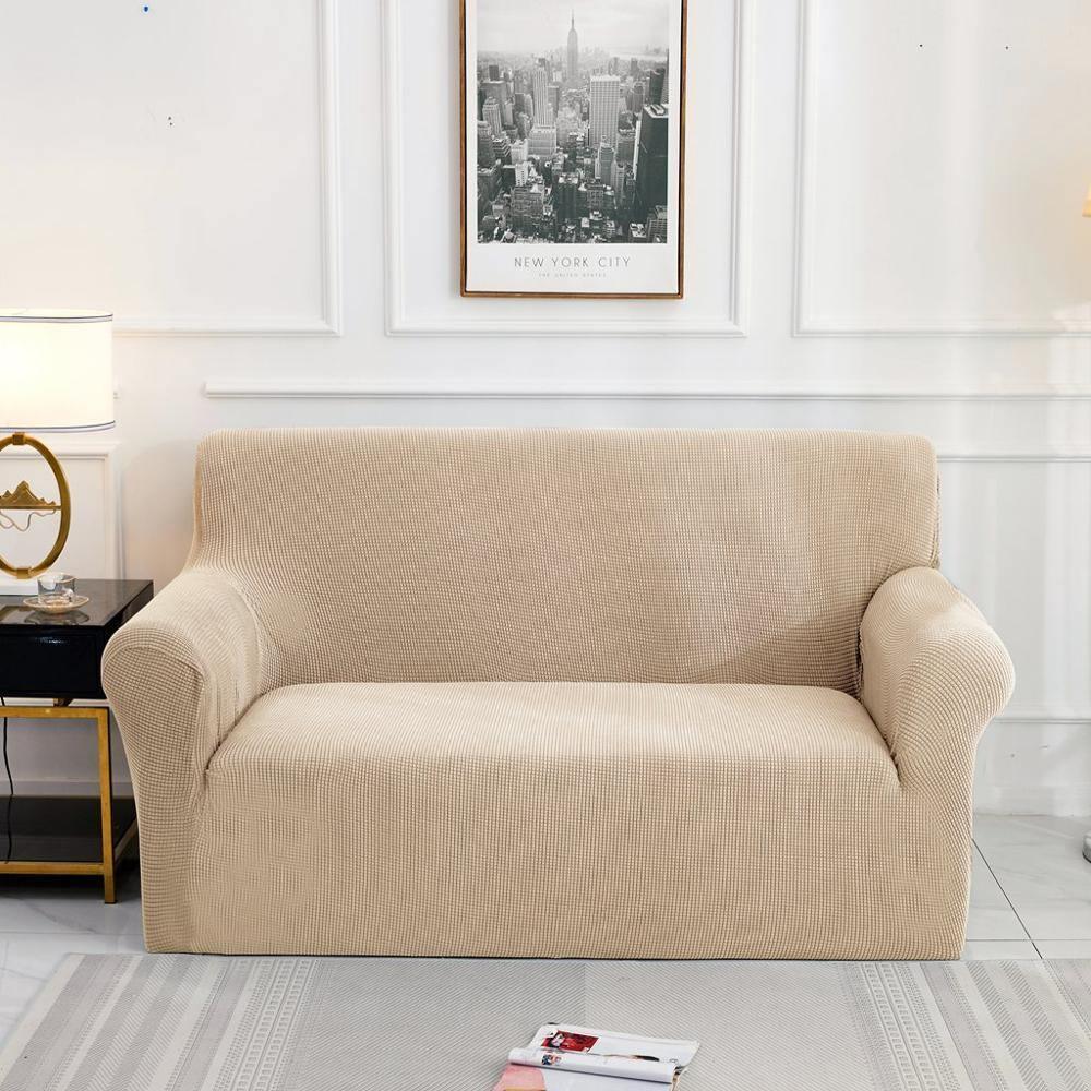 Sofa Cover - Narrow Jacquard - Cream - Adaptable & Expandable - The Sofa Cover Crafter