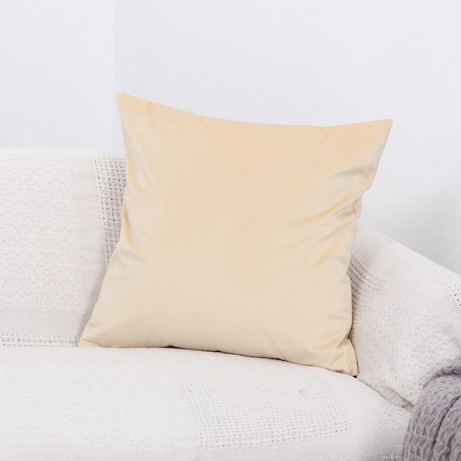 Pillow Cover - Velvet - Cream - The Sofa Cover Crafter
