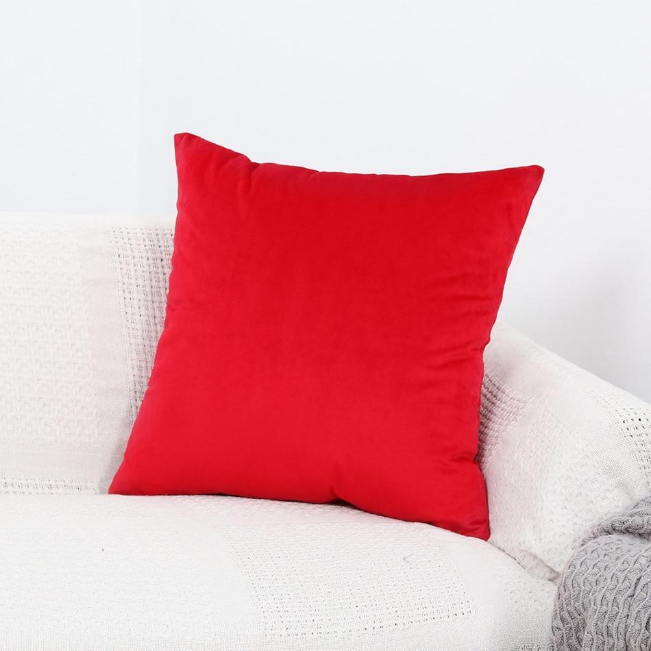 Pillow Cover - Velvet - Red - The Sofa Cover Crafter