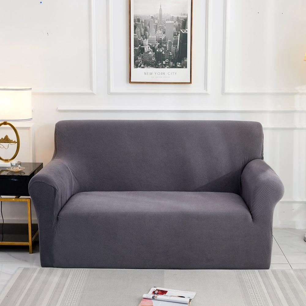 Sofa Cover - Narrow Jacquard - Dark Grey- Adaptable & Expandable - The Sofa Cover Crafter