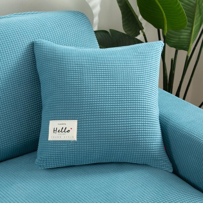 Pillow Cover - Narrow Jacquard - Sky Blue - The Sofa Cover Crafter