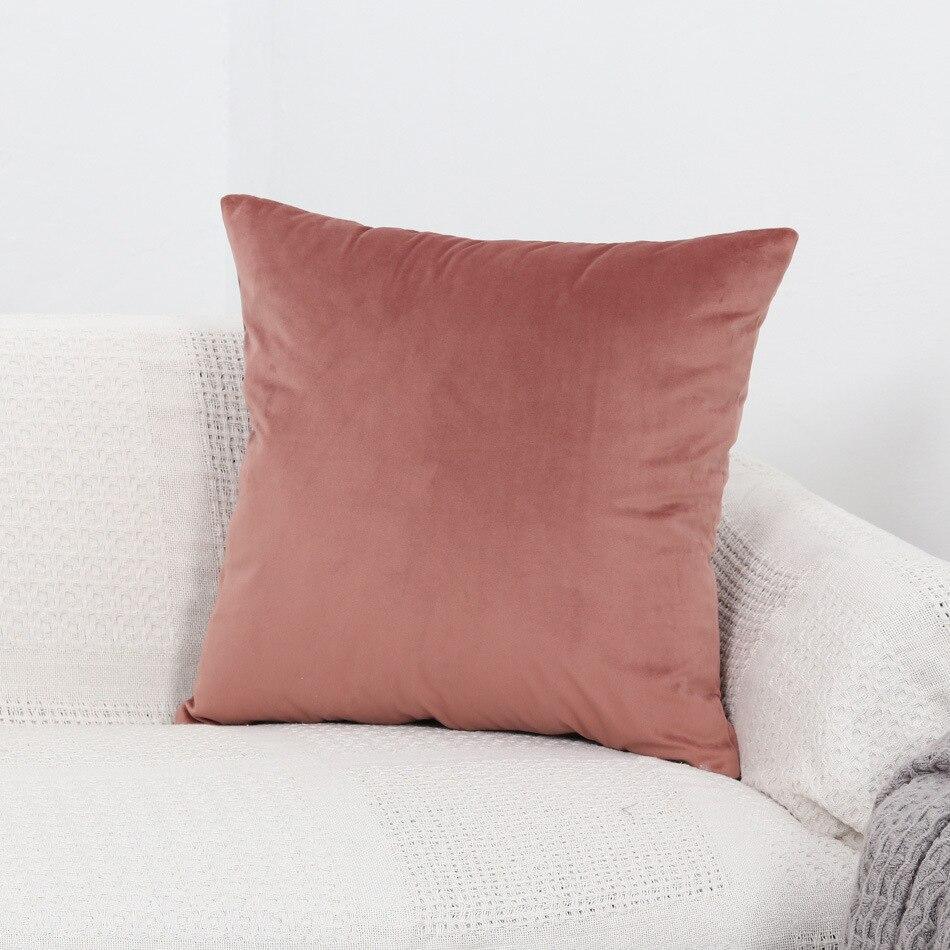 Pillow Cover - Velvet - Pastel Red - The Sofa Cover Crafter