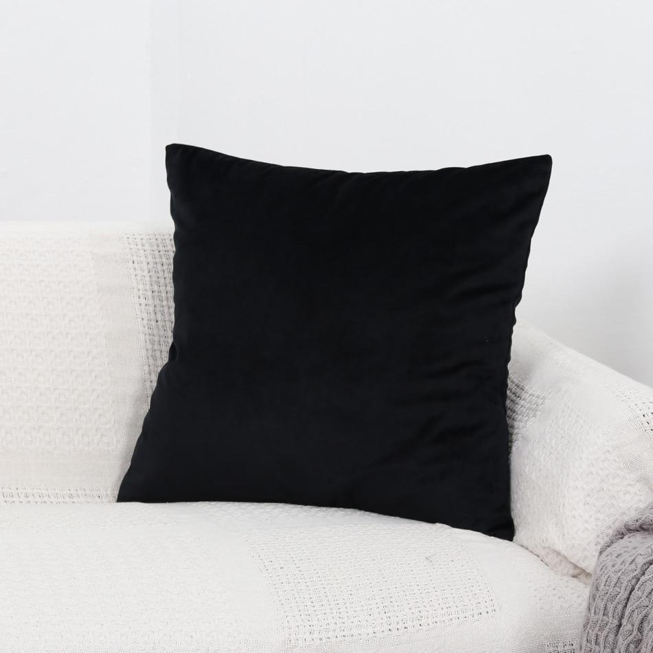 Pillow Cover - Velvet - Black - The Sofa Cover Crafter