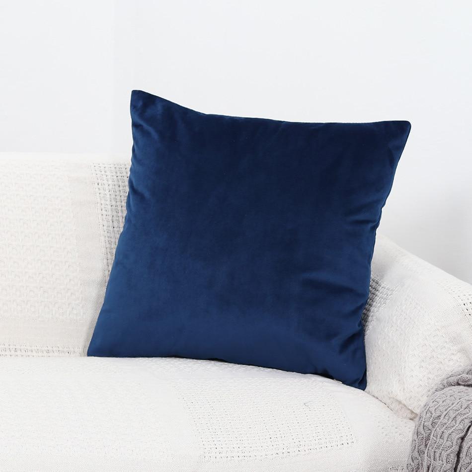 Pillow Cover - Velvet - Navy blue - The Sofa Cover Crafter