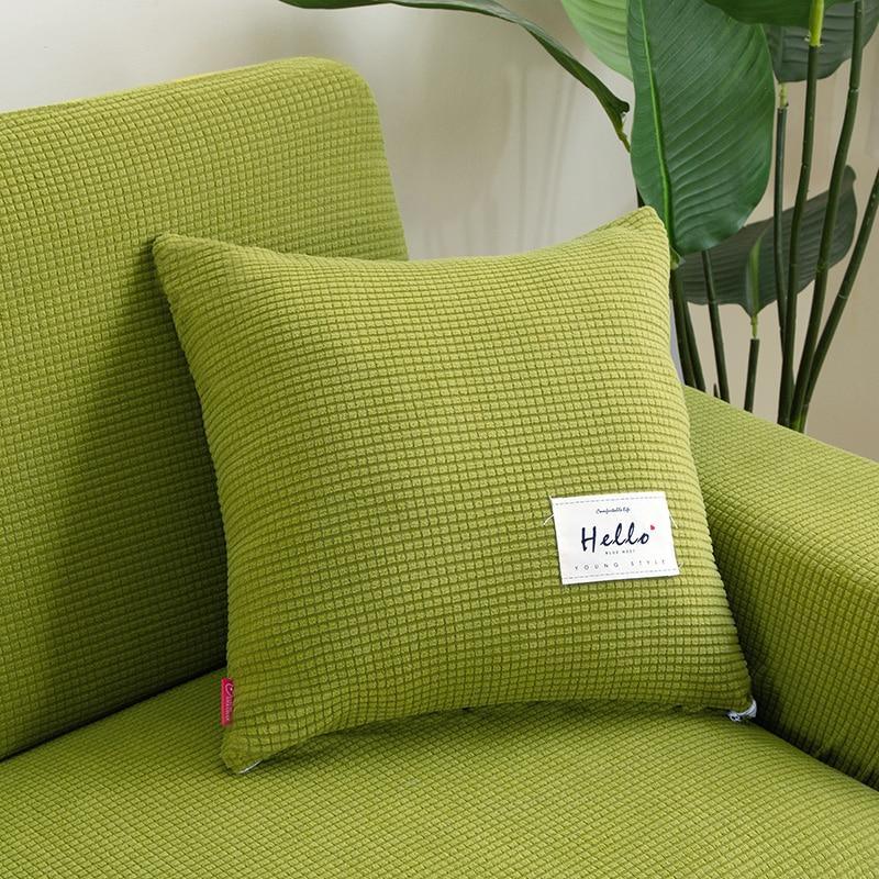 Pillow Cover - Narrow Jacquard - Green Pistachio - The Sofa Cover Crafter