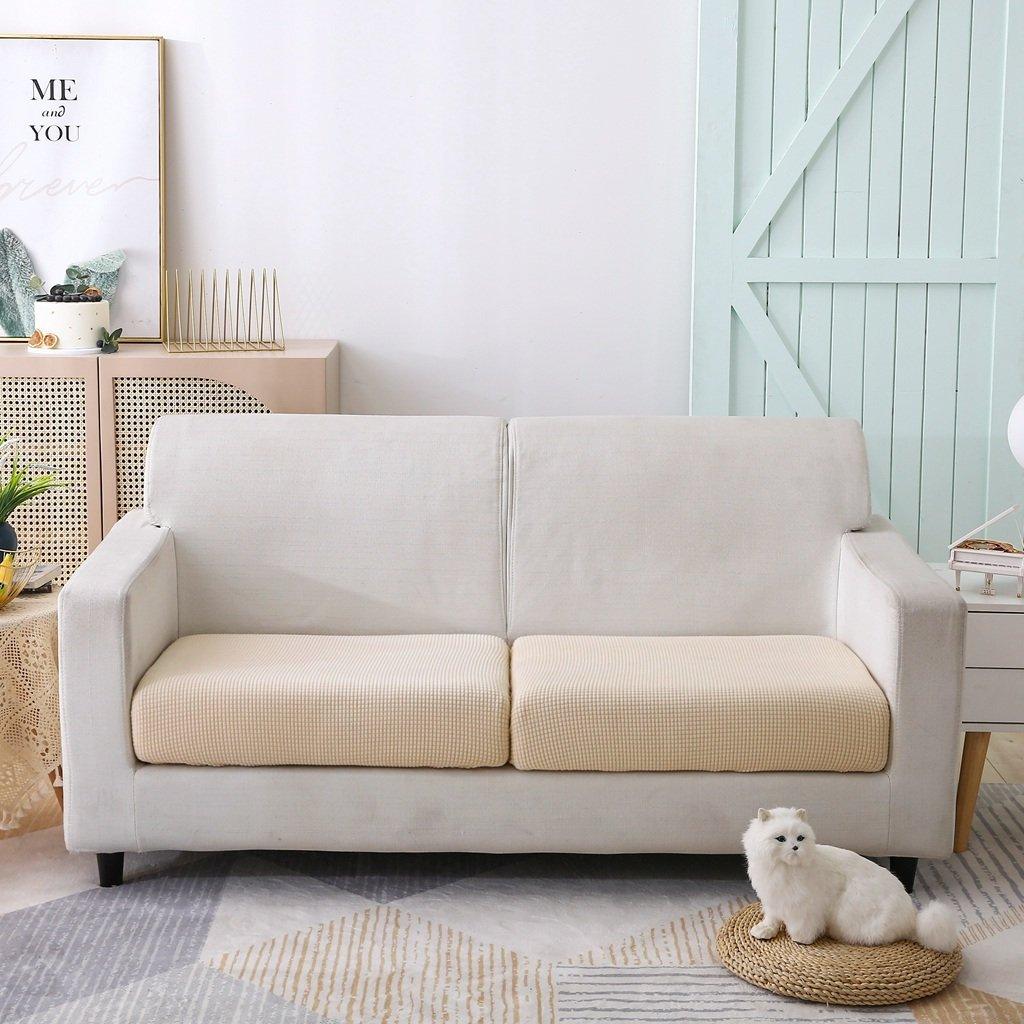 Sofa Cushion Cover - Narrow Jacquard - Beige - The Sofa Cover Crafter