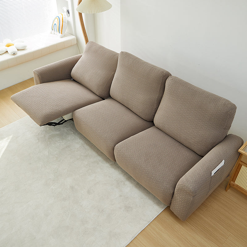 Recliner Sofa Cover - Interwoven Pattern - Brown - Adaptable & Expandable