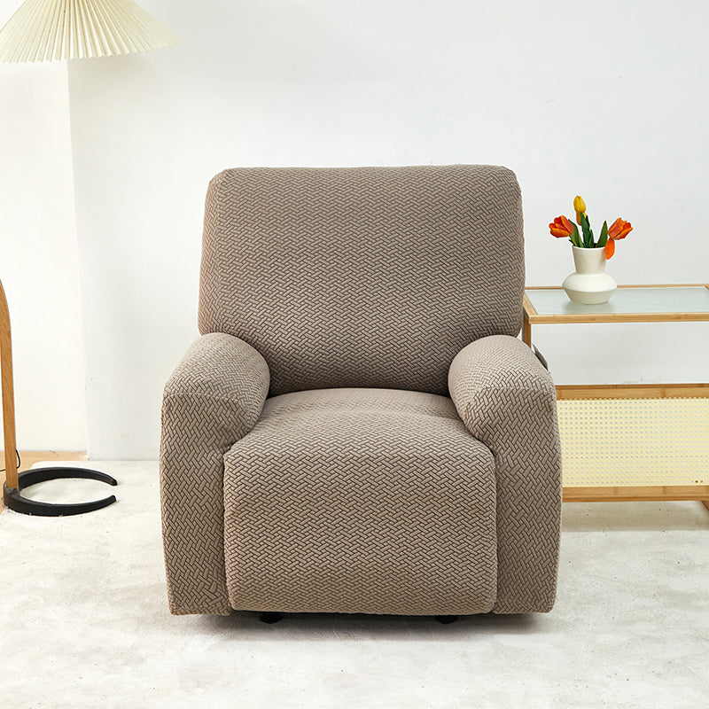 Recliner Sofa Cover - Interwoven Pattern - Brown - Adaptable & Expandable