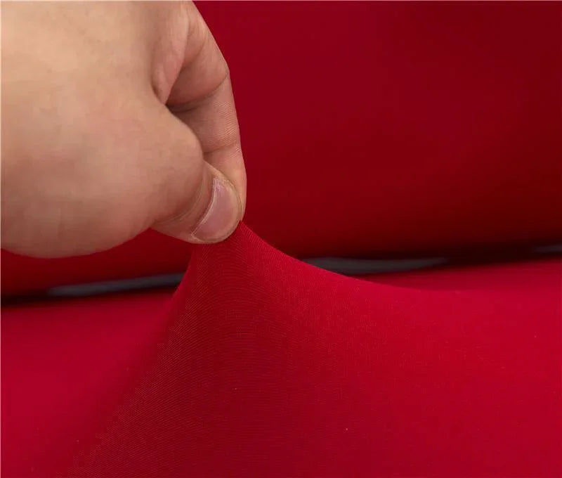 Corner Sofa Cover - Cardinal red - Adaptable & Expandable - The Sofa Cover Crafter 