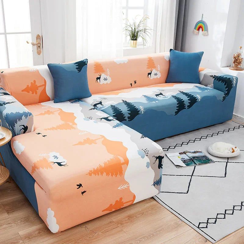 Corner Sofa Cover - Cherury - Adaptable & Expandable - The Sofa Cover Crafter 