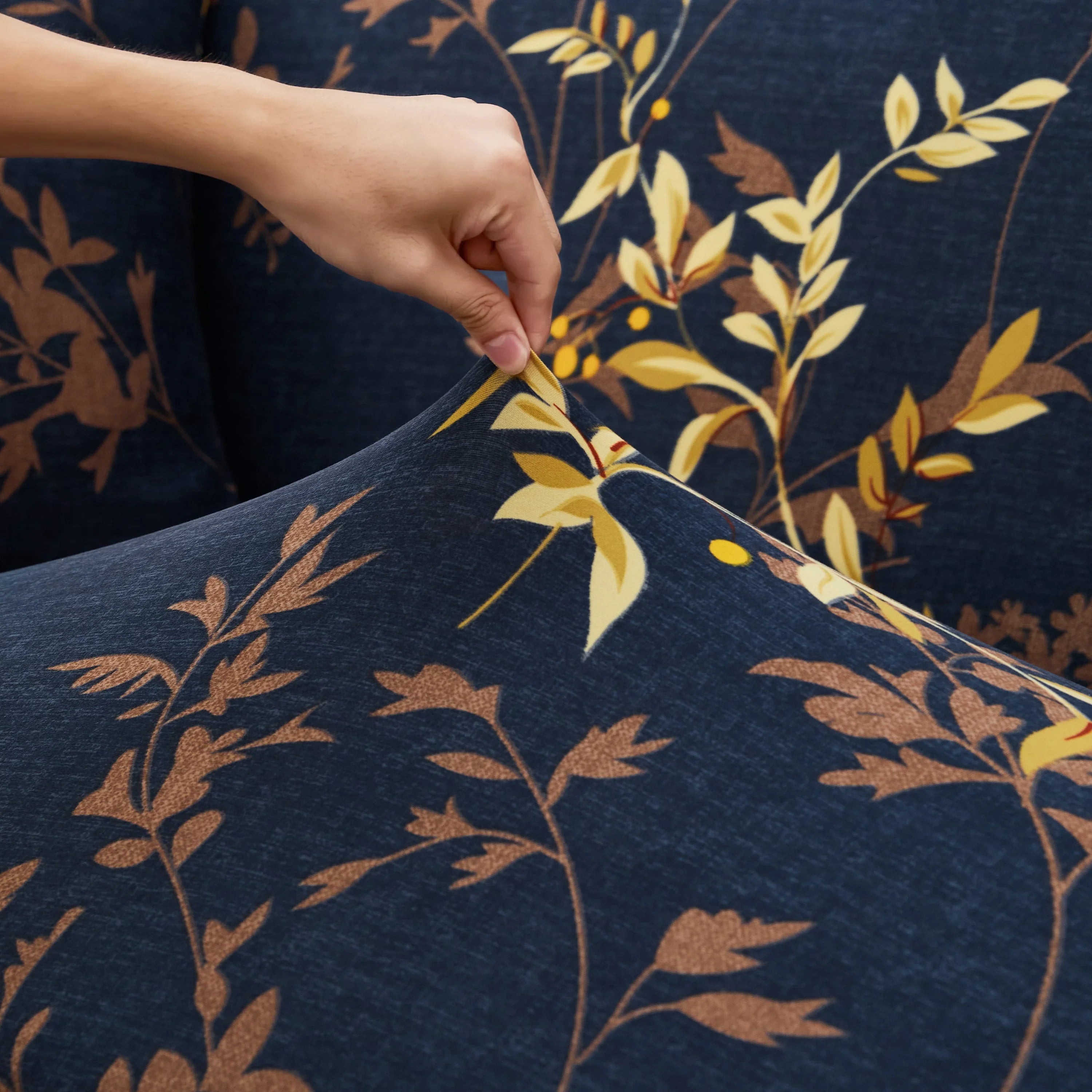 Corner Sofa Cover - Leavebow - Adaptable & Expandable - The Sofa Cover Crafter 
