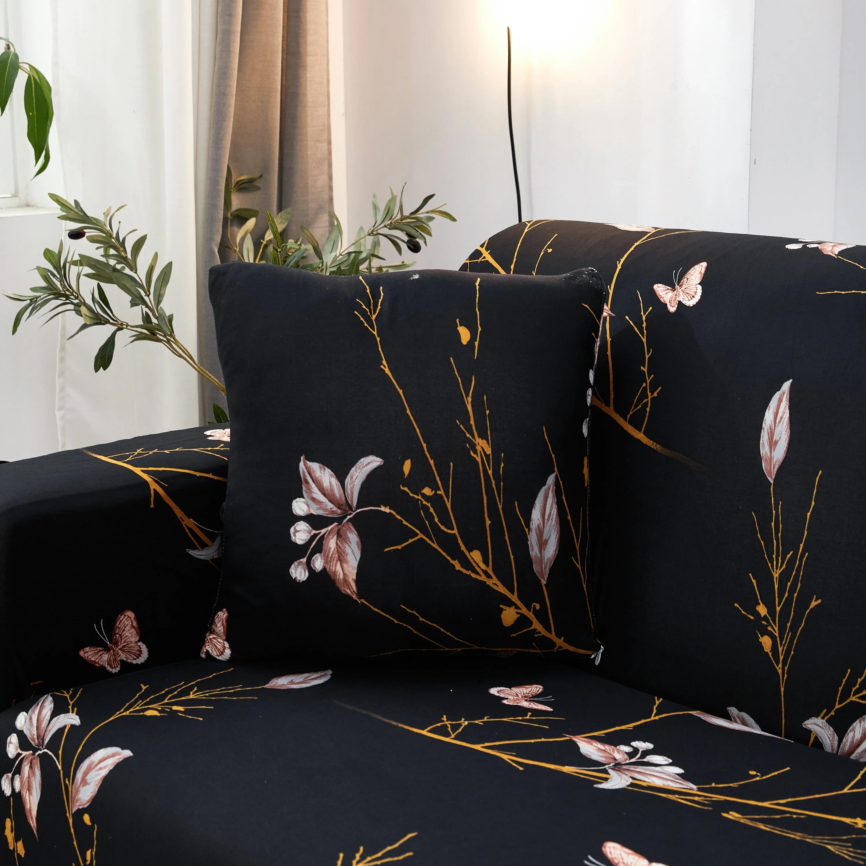Corner Sofa Cover - Printemps - Adaptable & Expandable - The Sofa Cover Crafter 