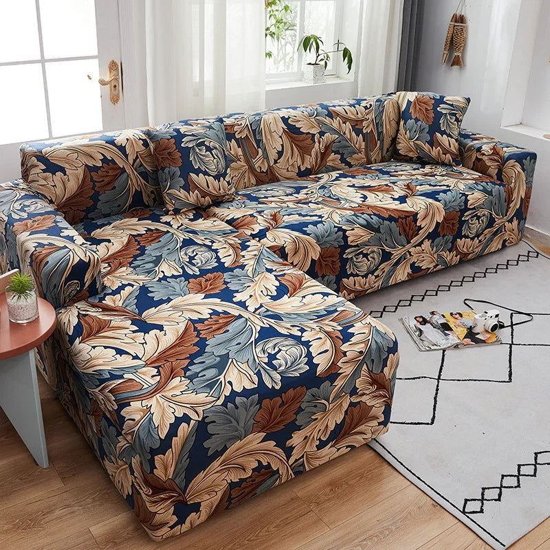 Corner Sofa Cover - Vintage - Adaptable & Expandable - The Sofa Cover Crafter 
