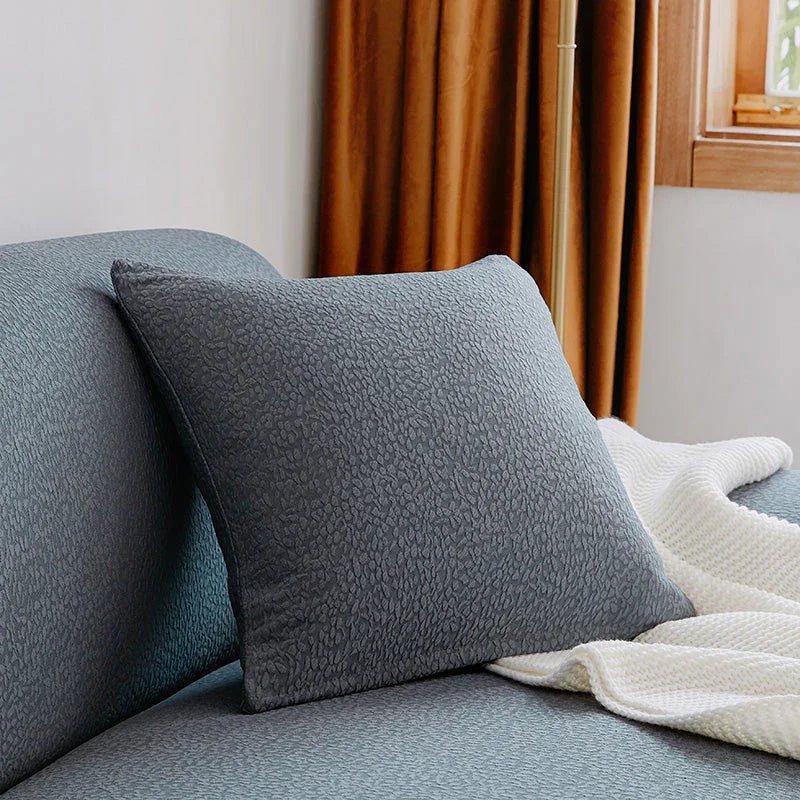 Pillow Cover - Bubble Gauze - Medium Gray - Waterproof - The Sofa Cover Crafter 