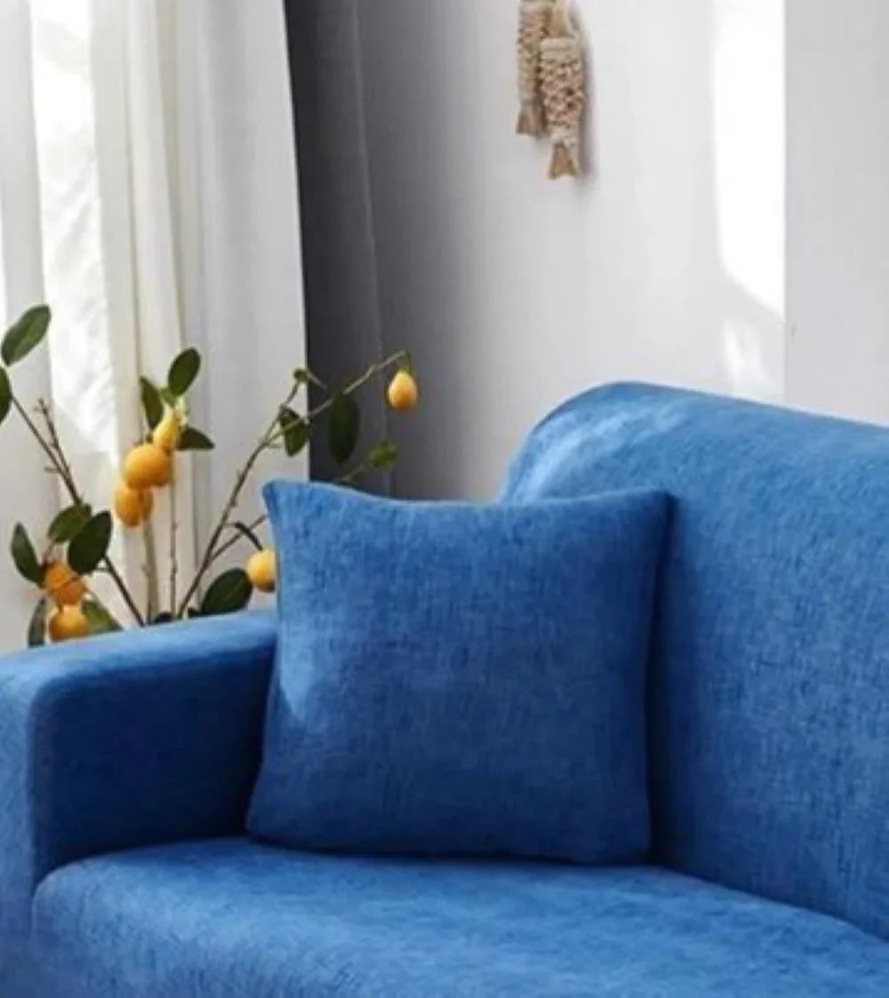 Pillow Cover - Cross pattern - Blue - The Sofa Cover Crafter 