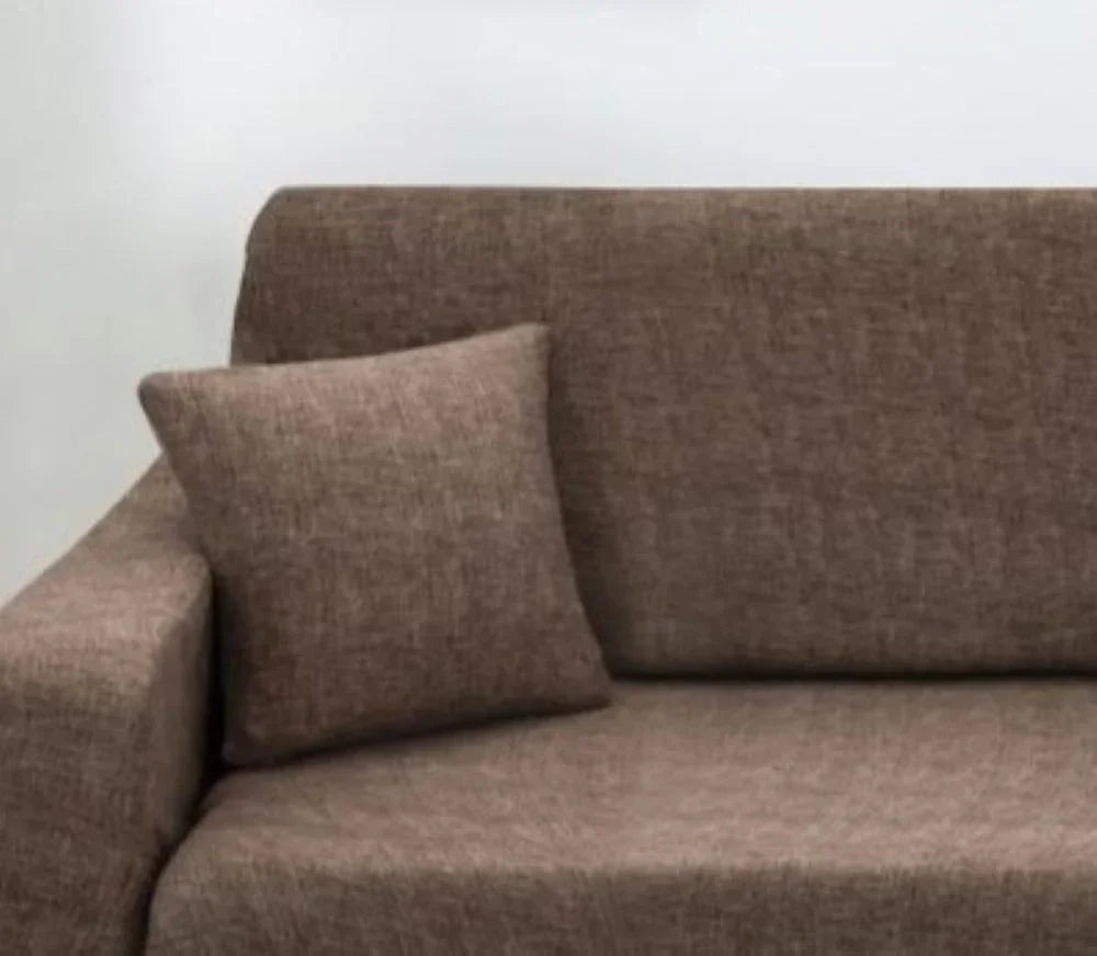 Pillow Cover - Cross pattern - Coffee - The Sofa Cover Crafter 