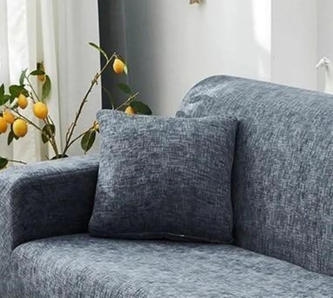 Pillow Cover - Cross pattern - Grey - The Sofa Cover Crafter 