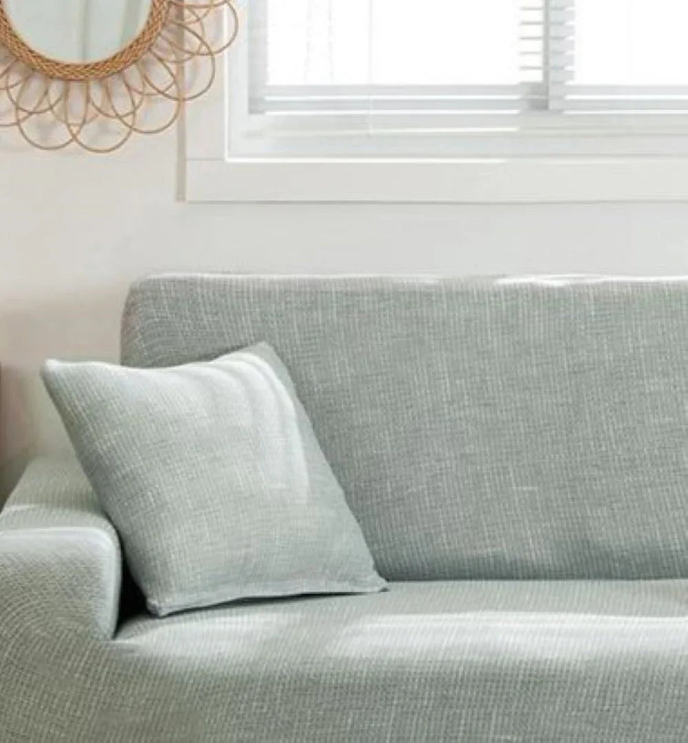 Pillow Cover - Cross pattern - Pastel Green - The Sofa Cover Crafter 