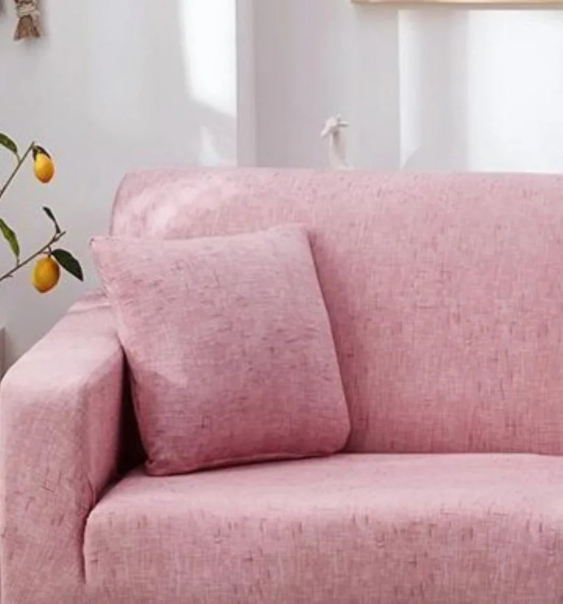 Pillow Cover - Cross pattern - Pink - The Sofa Cover Crafter 