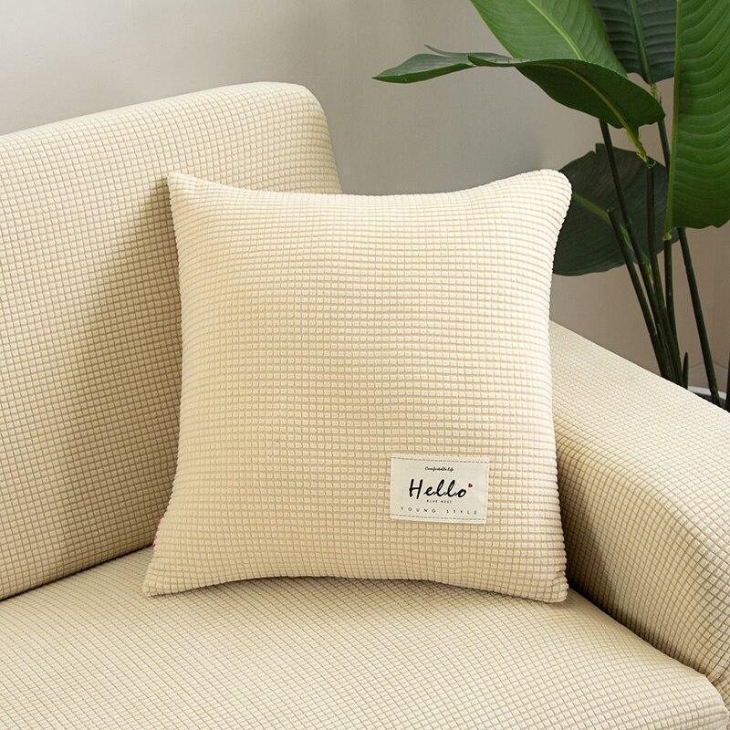 Pillow Cover - Narrow Jacquard - Cream - The Sofa Cover Crafter 