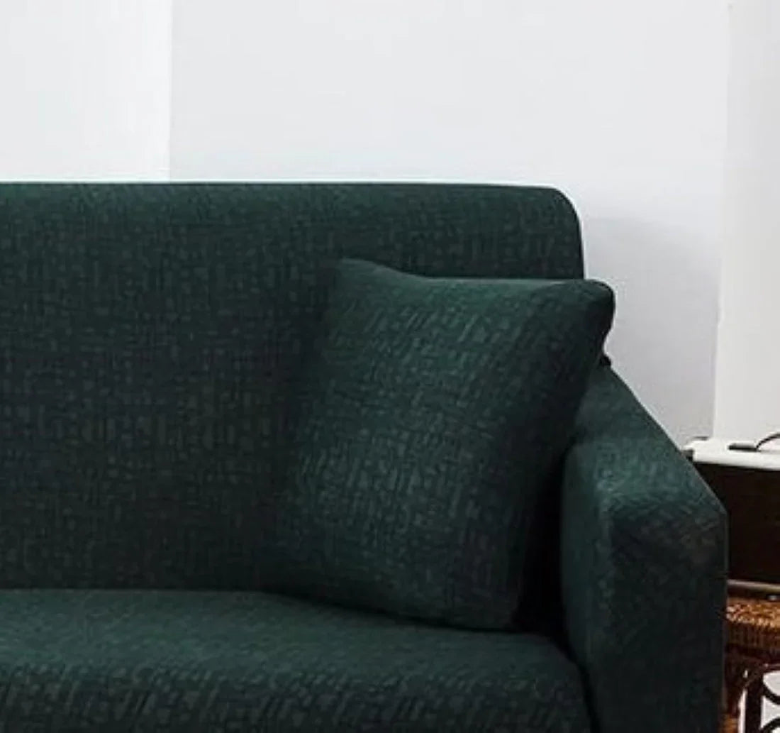 Pillow Cover - Rectangle Pattern - Forest Green - The Sofa Cover Crafter 