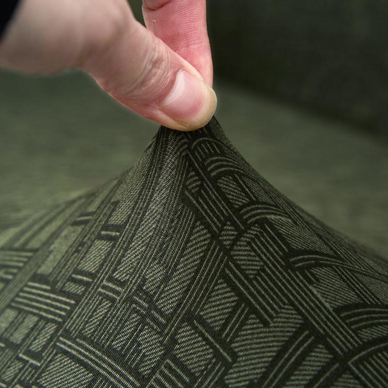 Pillow Cover - Rectangle Pattern - Olive green - The Sofa Cover Crafter 