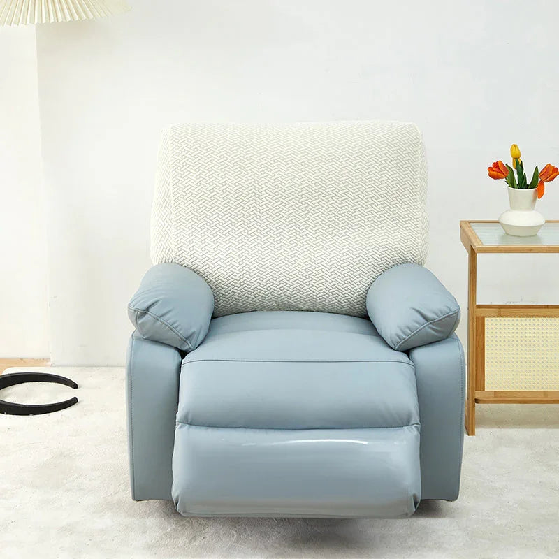 Recliner Sofa Cover - Interwoven Pattern - Beige - Adaptable & Expandable - The Sofa Cover Crafter 
