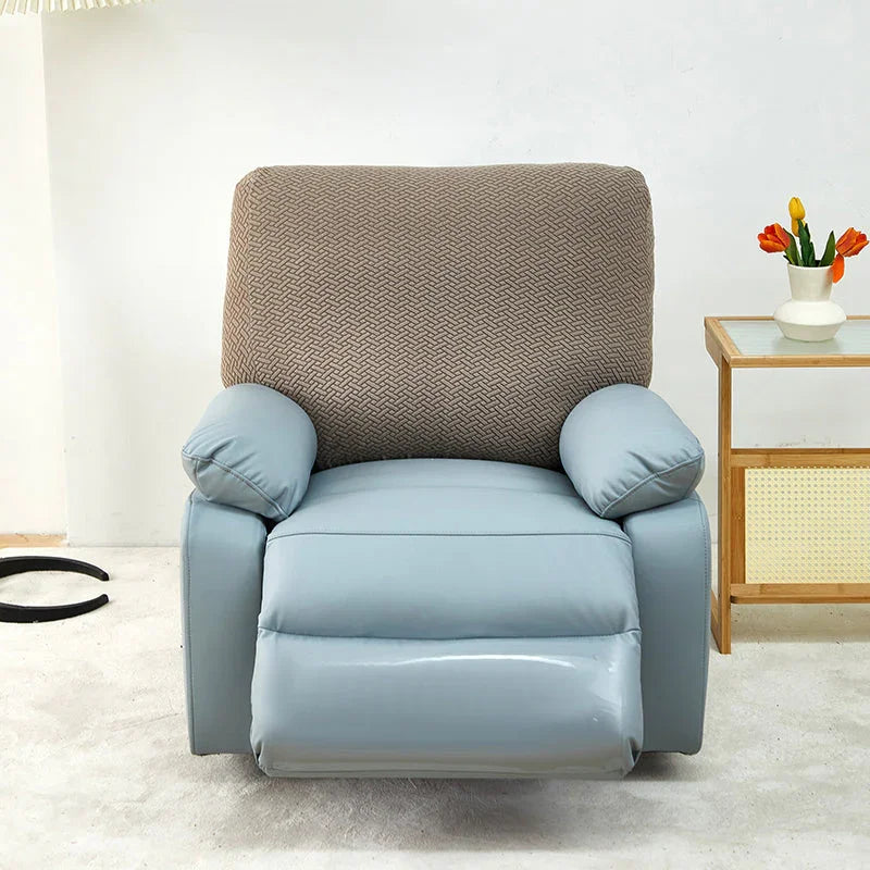 Recliner Sofa Cover - Interwoven Pattern - Brown - Adaptable & Expandable - The Sofa Cover Crafter 