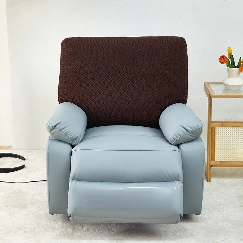 Recliner Sofa Cover - Interwoven Pattern - Dark Brown - Adaptable & Expandable - The Sofa Cover Crafter 