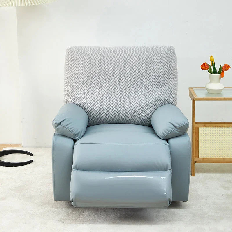 Recliner Sofa Cover - Interwoven Pattern - Light Gray - Adaptable & Expandable - The Sofa Cover Crafter 
