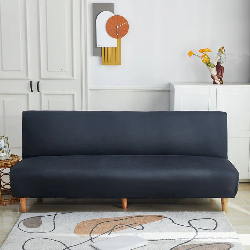 Sofa Bed Cover - Graphite Black - Adaptable & Expandable - The Sofa Cover Crafter 