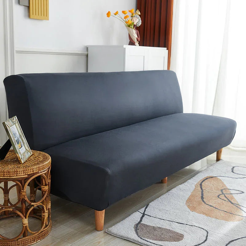 Sofa Bed Cover - Graphite Black - Adaptable & Expandable - The Sofa Cover Crafter 