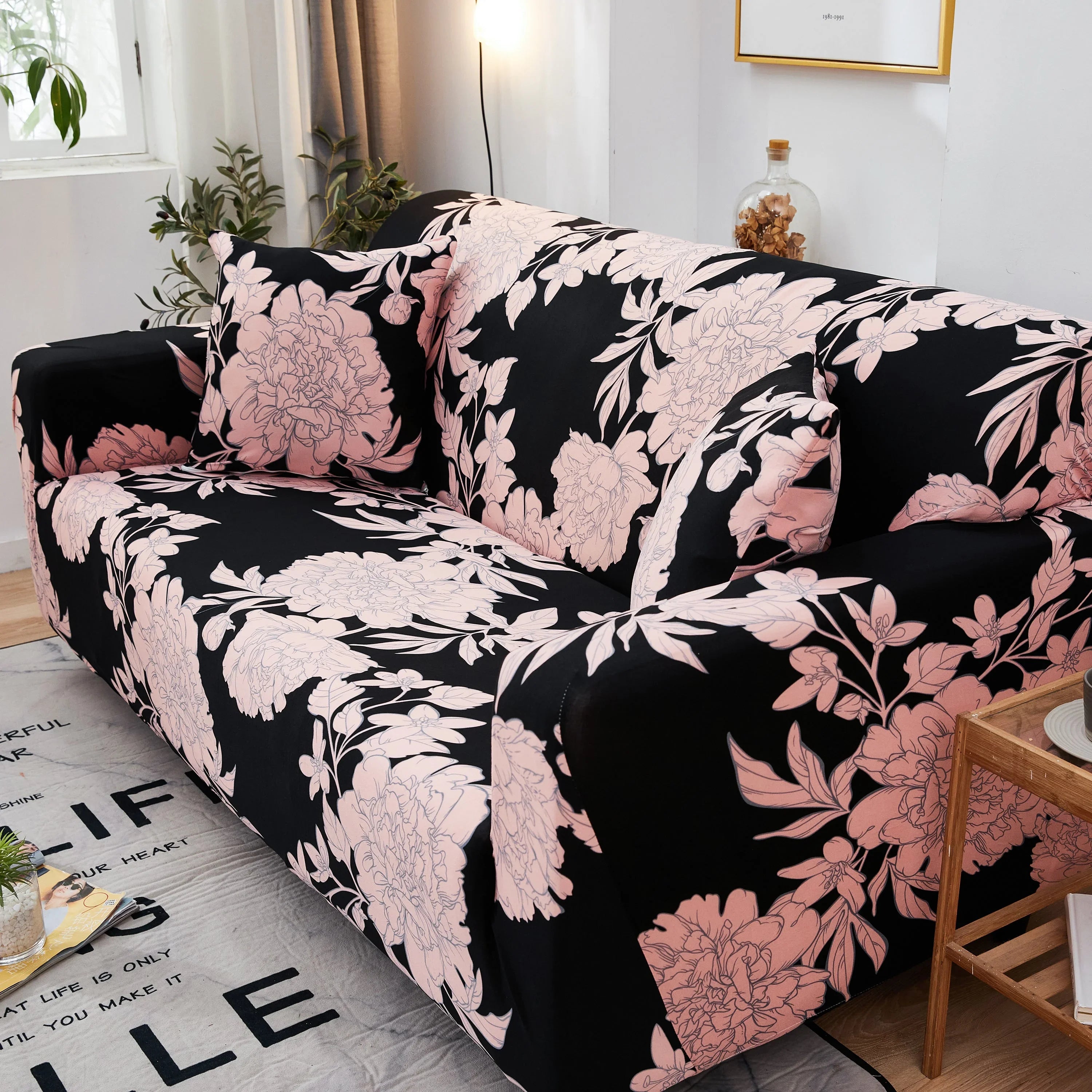 Sofa Cover - Azrose - Adaptable & Expandable - The Sofa Cover Crafter 
