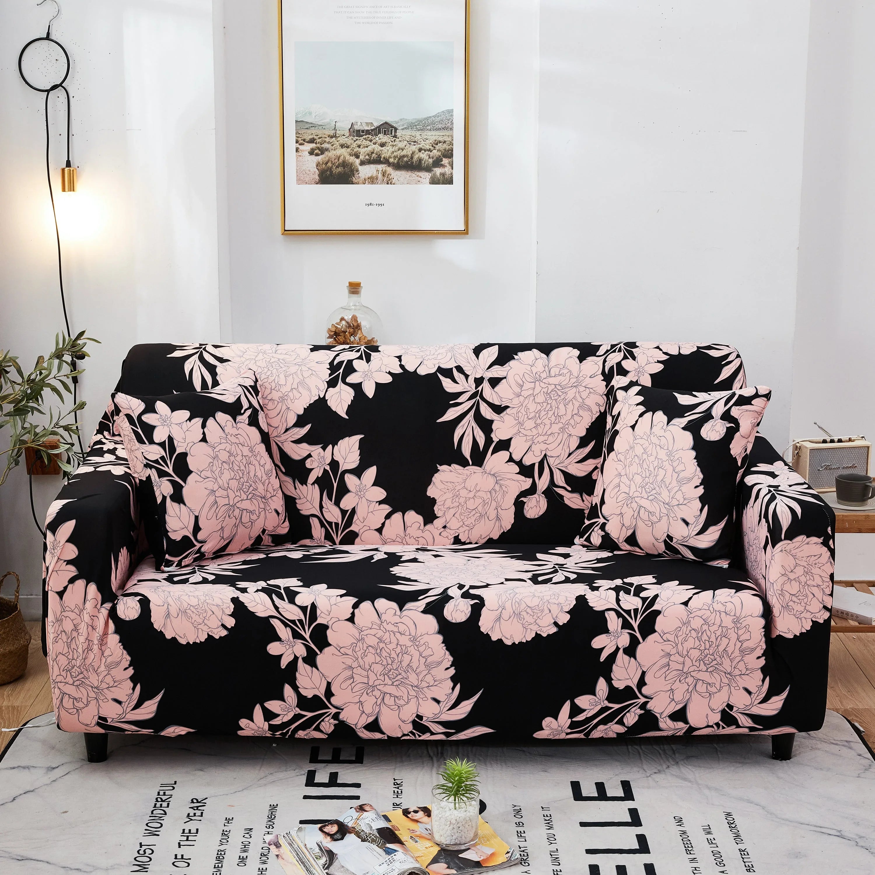 Sofa Cover - Azrose - Adaptable & Expandable - The Sofa Cover Crafter 