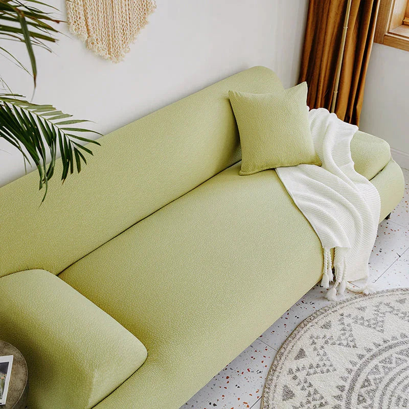 Sofa Cover -Bubble Gauze - Bean Green - Waterproof - The Sofa Cover Crafter 