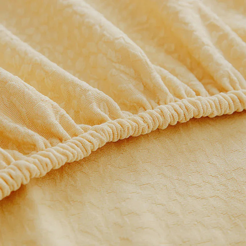 Sofa Cover -Bubble Gauze - Goose Yellow - Waterproof - The Sofa Cover Crafter 